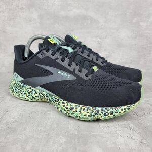 BROOKS Launch 8 Women’s Size 10 Electric Cheetah Running Shoes Black Green Neon